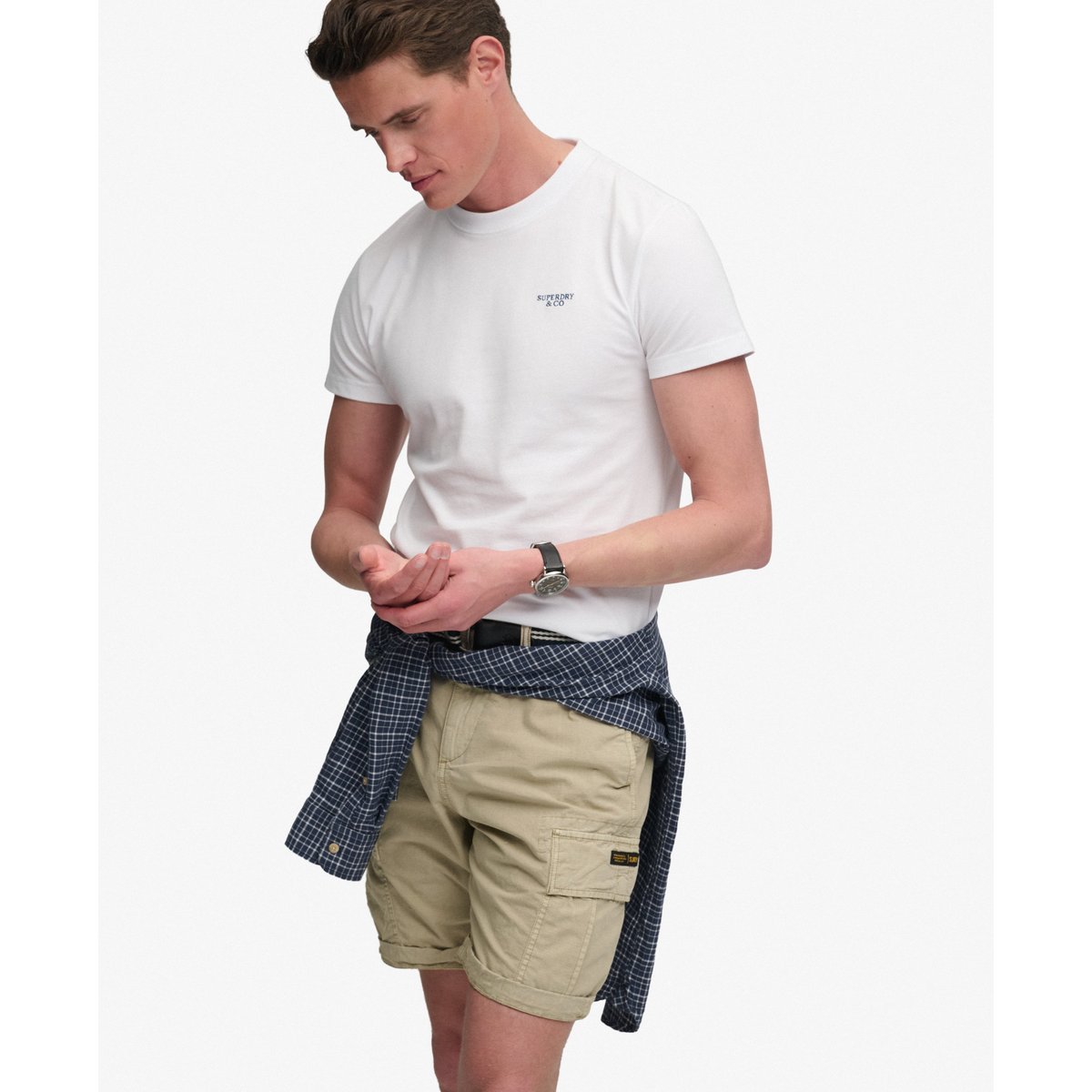 Short Cargo Léger Ripstop beige clair, SUPERDRY