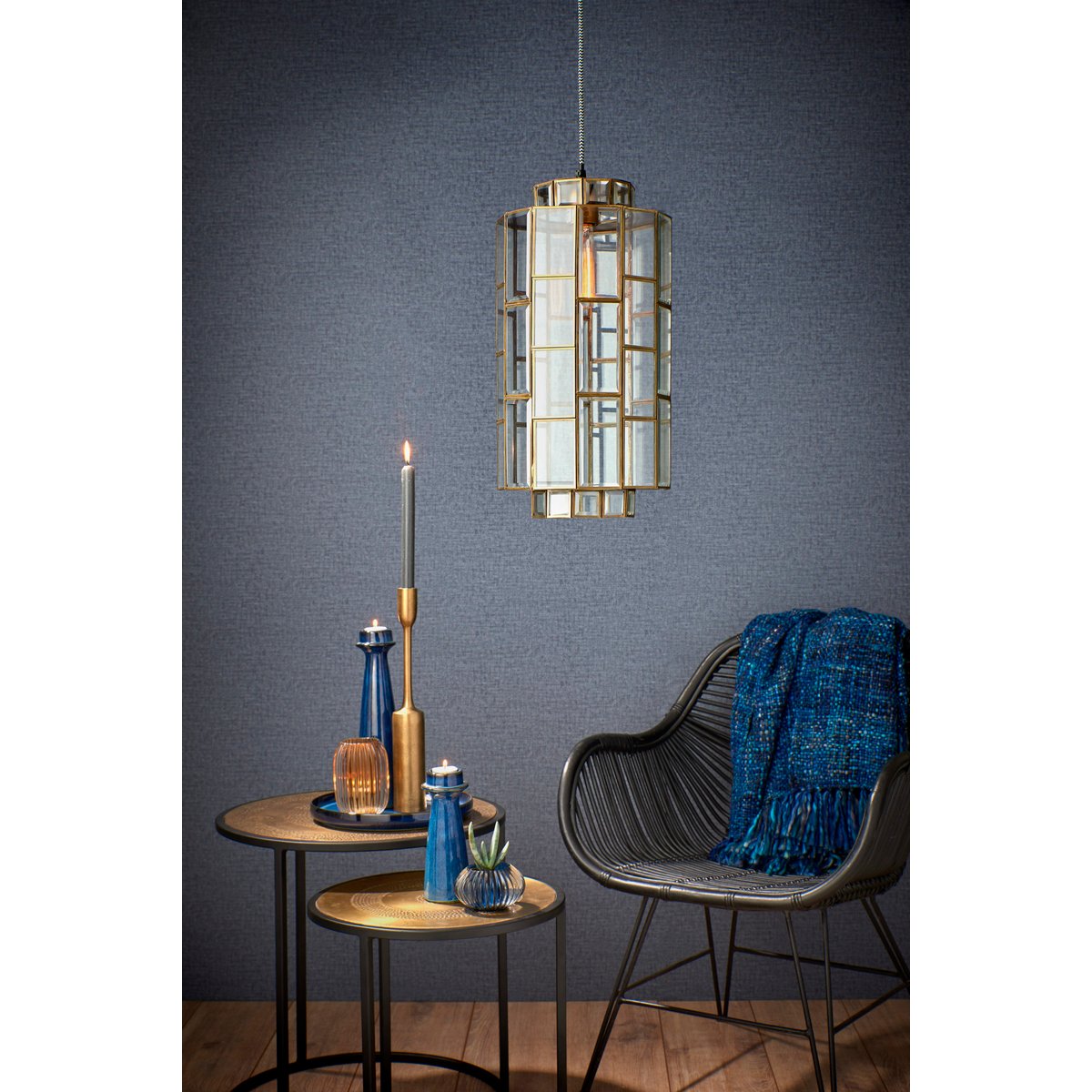 Lampe Suspendue Métal SØSTRENE bronze antique, LIGHT & LIVING 