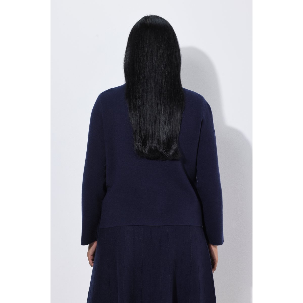 Pull en maille Milano, petits strass marine foncé, ULLA POPKEN