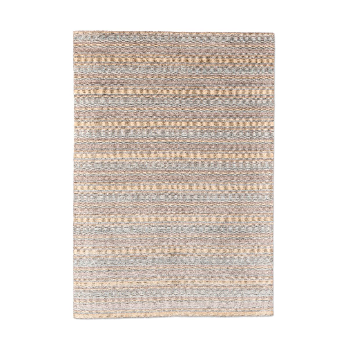Tapis MYSORE, tufté main, 100% viscose, plat orange multicore, THEKO