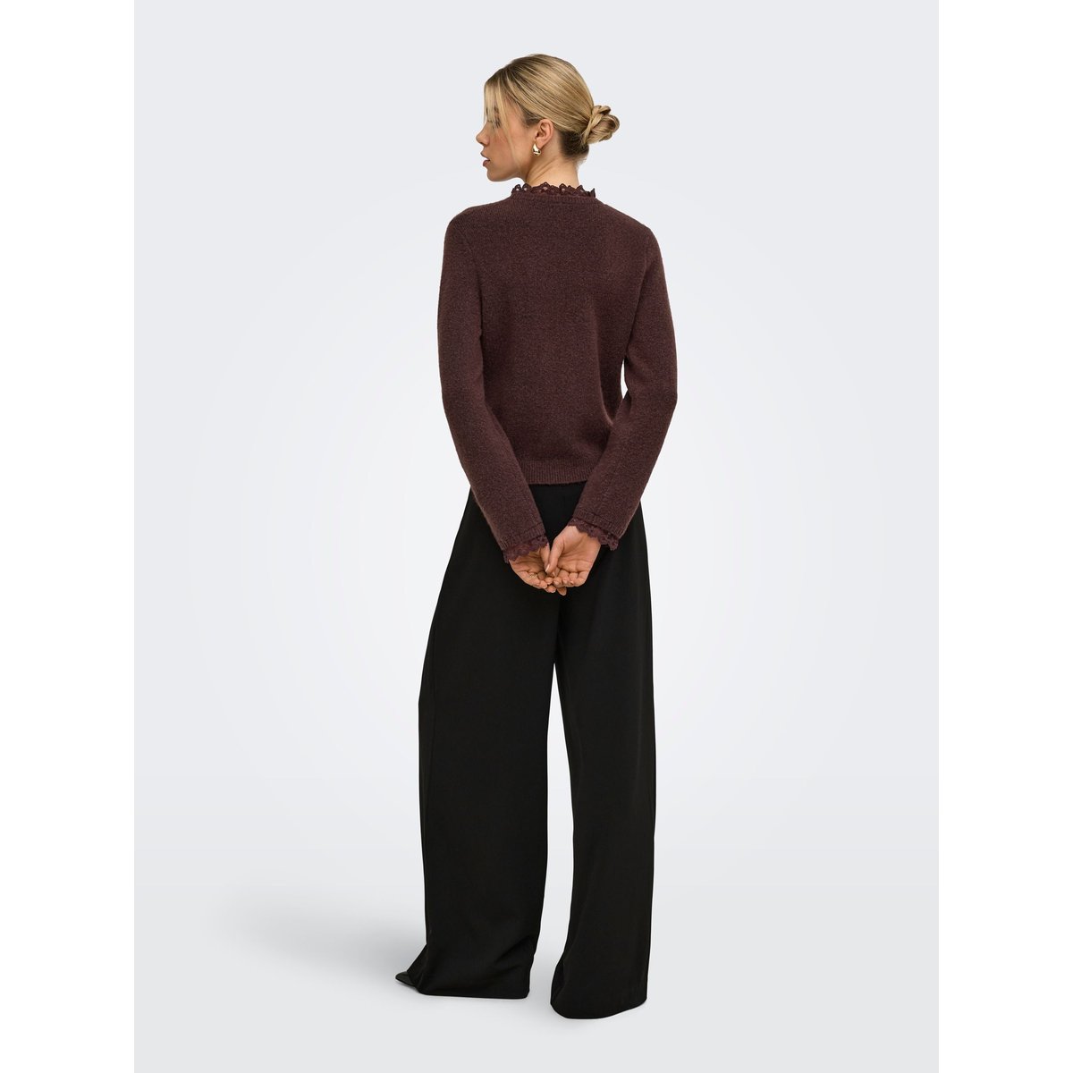 Pull En Maille marron - deep mahogany 1, ONLY