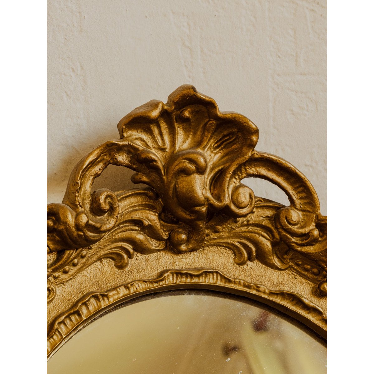 Miroir en résine doré Georges N°1484 - Bon état doré, DEBONGOUT