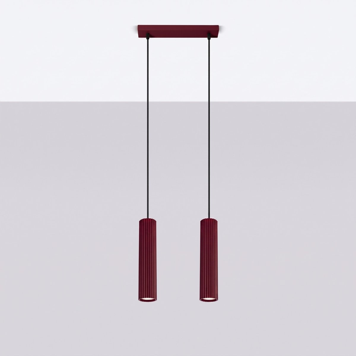 Suspension Aluminium Bourgogne GU10 2 Karbon bourgogne, EDEN