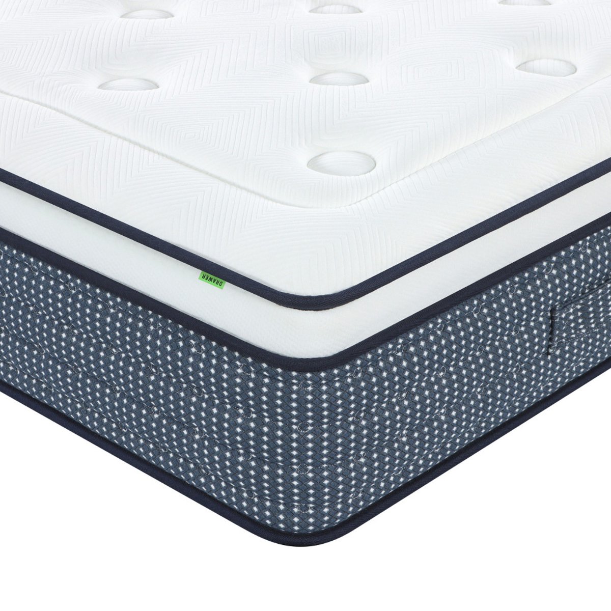 Matelas à ressort et mémoire de forme, accueil moelleux- SOMNIA couleur unique, DRAWER