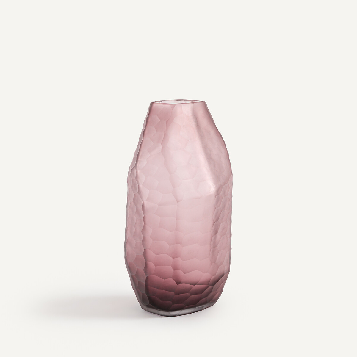 Vase en verre dépoli lie de vin, Zenka lie de vin, AM.PM