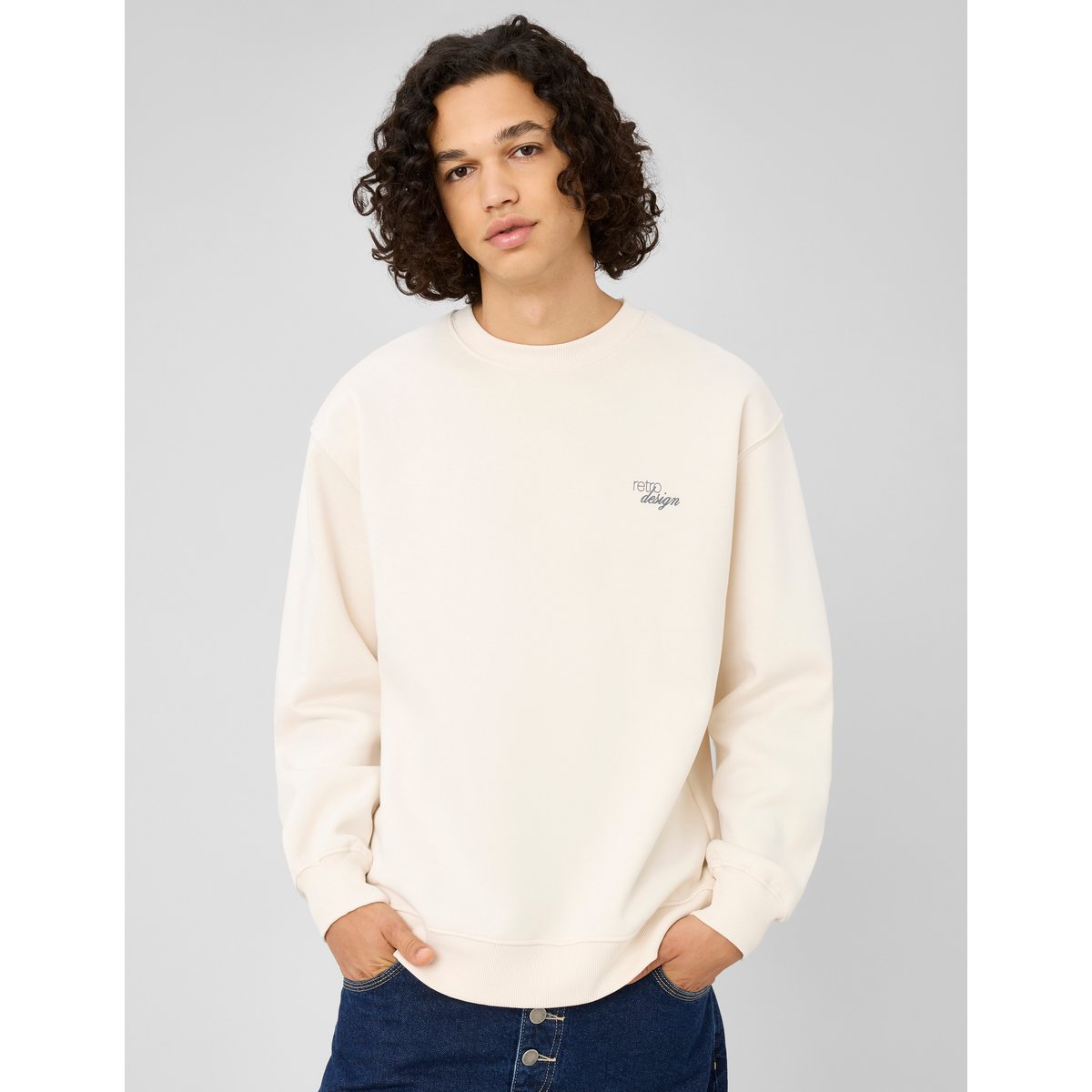 Sweat imprimé devant/dos naturel, BZB