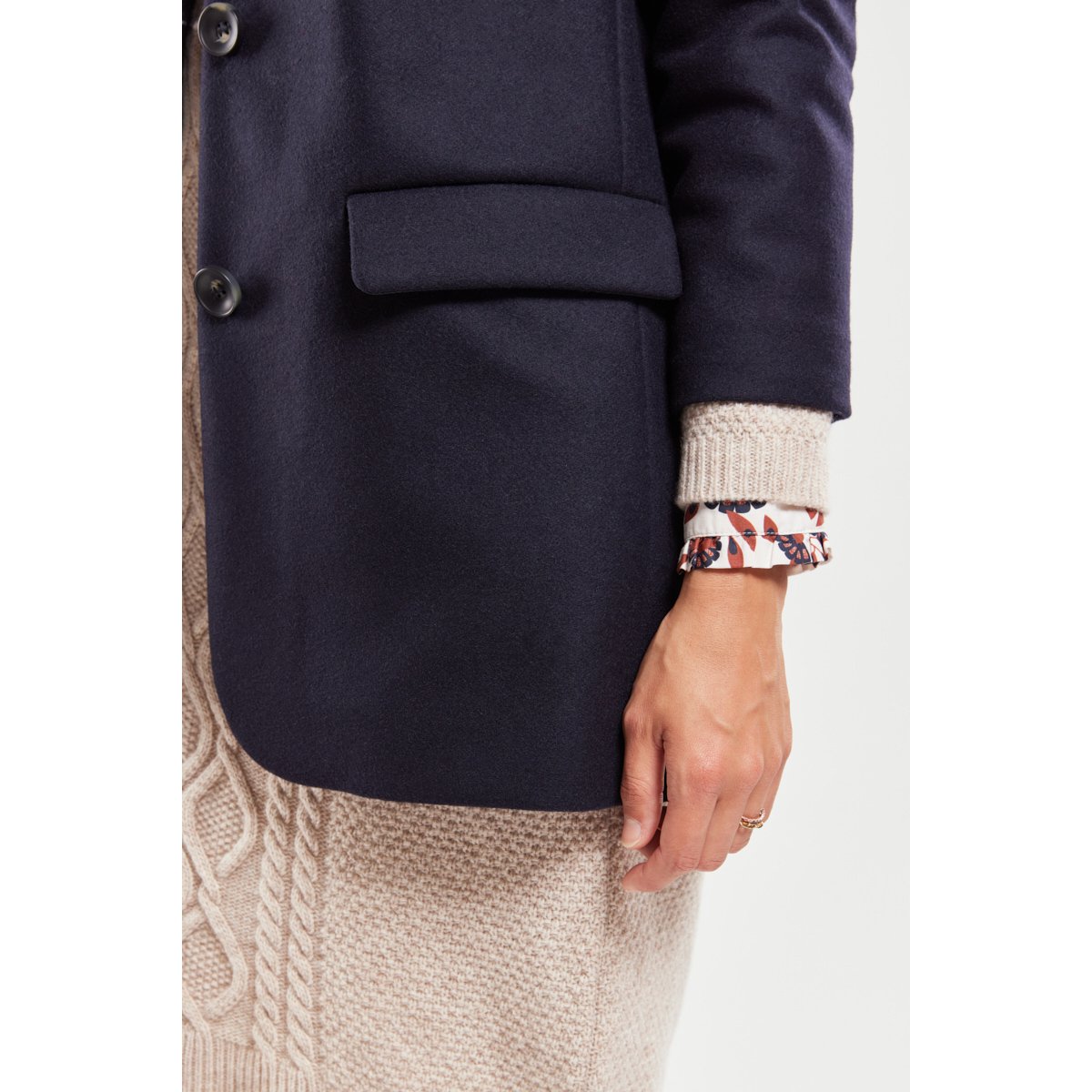Veste blazer en drap de laine seal, ARMOR-LUX