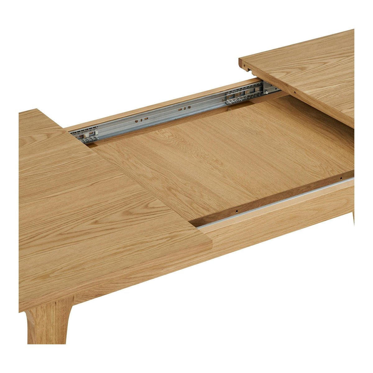 Table plaqué chêne extensible 10/12 places KALKIE chêne clair, PIER IMPORT