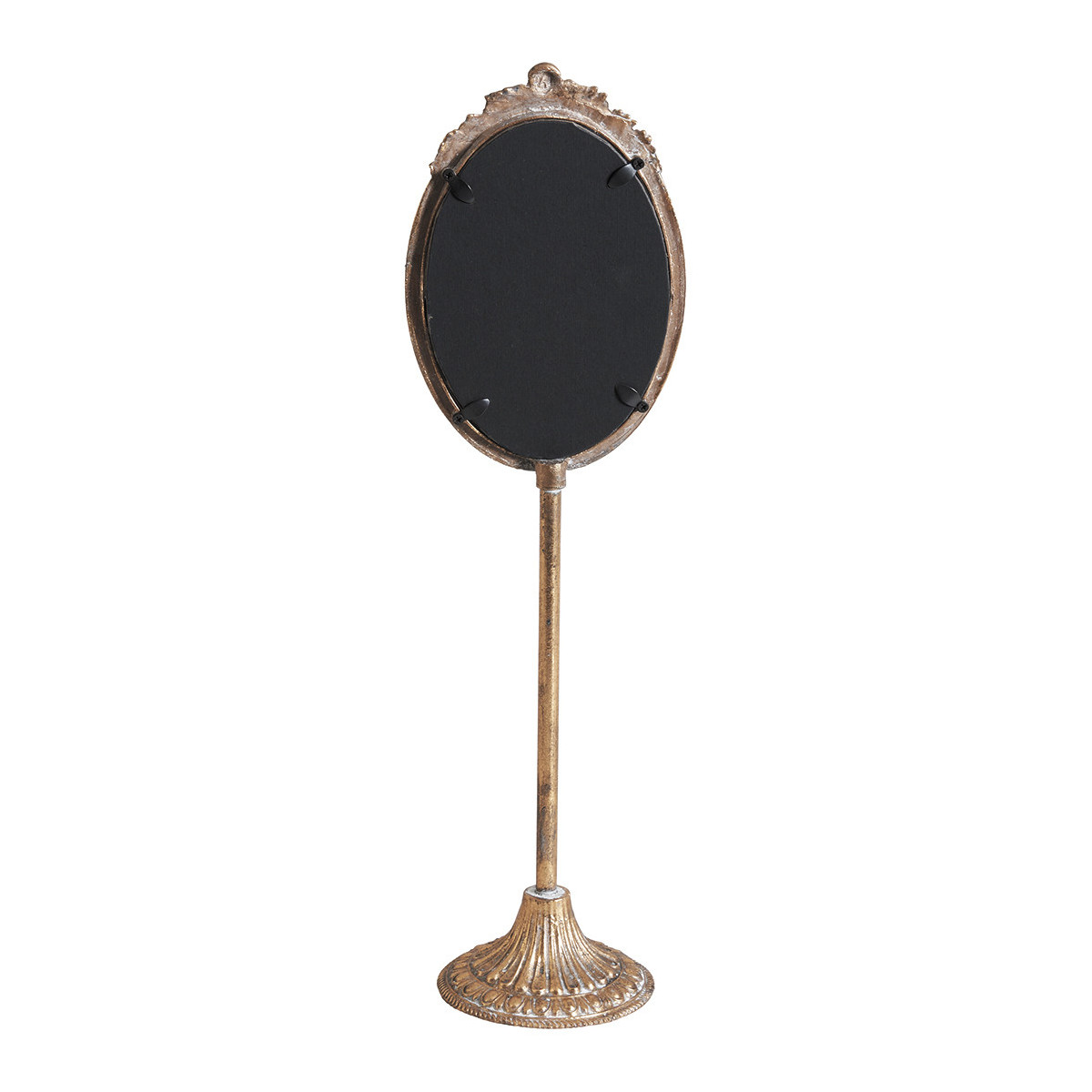 Miroir sur pied en métal finition laiton vieilli0 or, MATHILDE M
