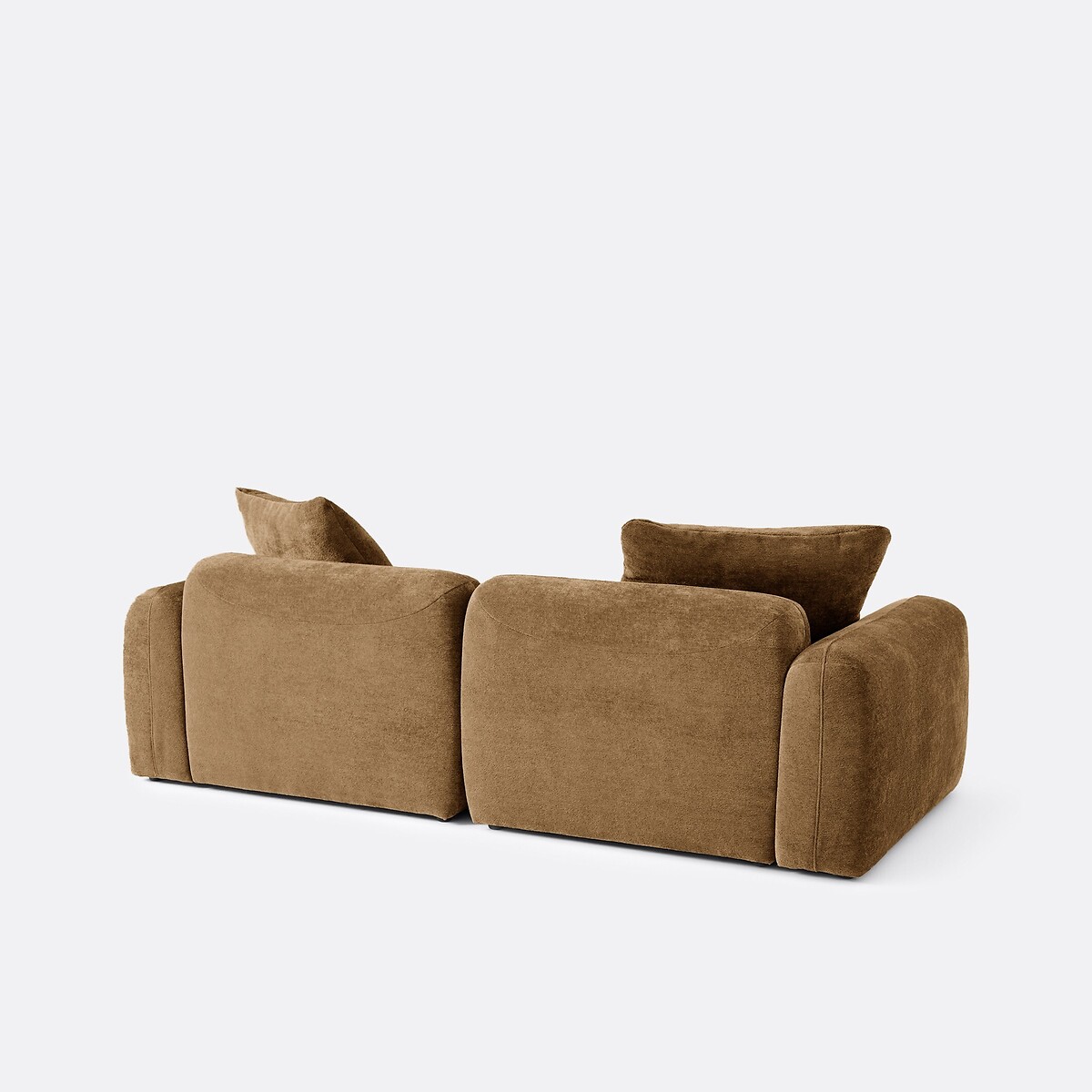 Sofá modular, esquina izquierda, con chaise longue, chenilla jacquard, AMAD bronce , LA REDOUTE INTERIEURS