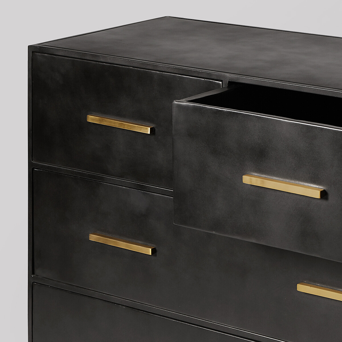 Stepney Metal 4 Drawer Chest Of Drawers gunmetal black, SWOON