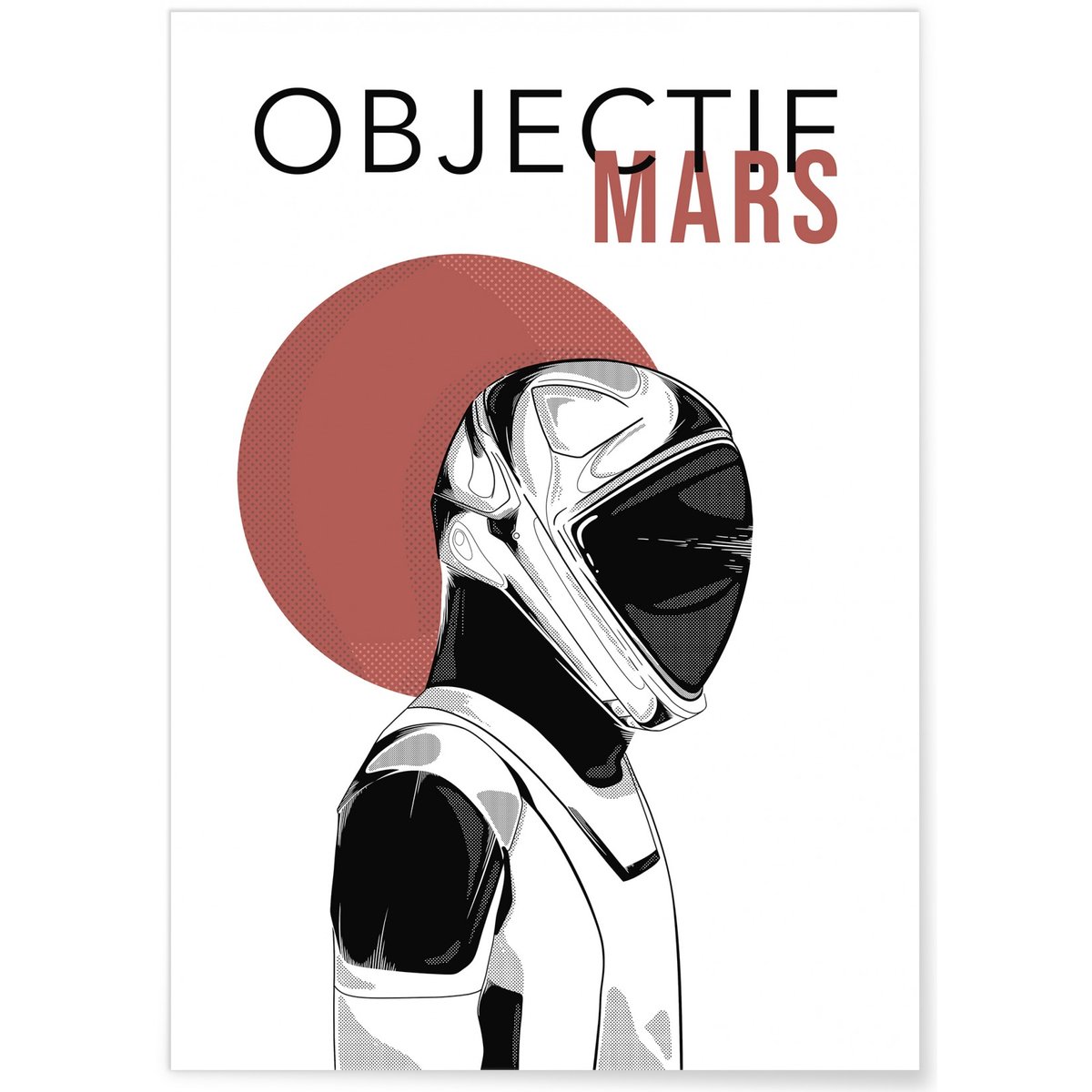 Affiche Objectif Mars blanc, L'AFFICHERIE