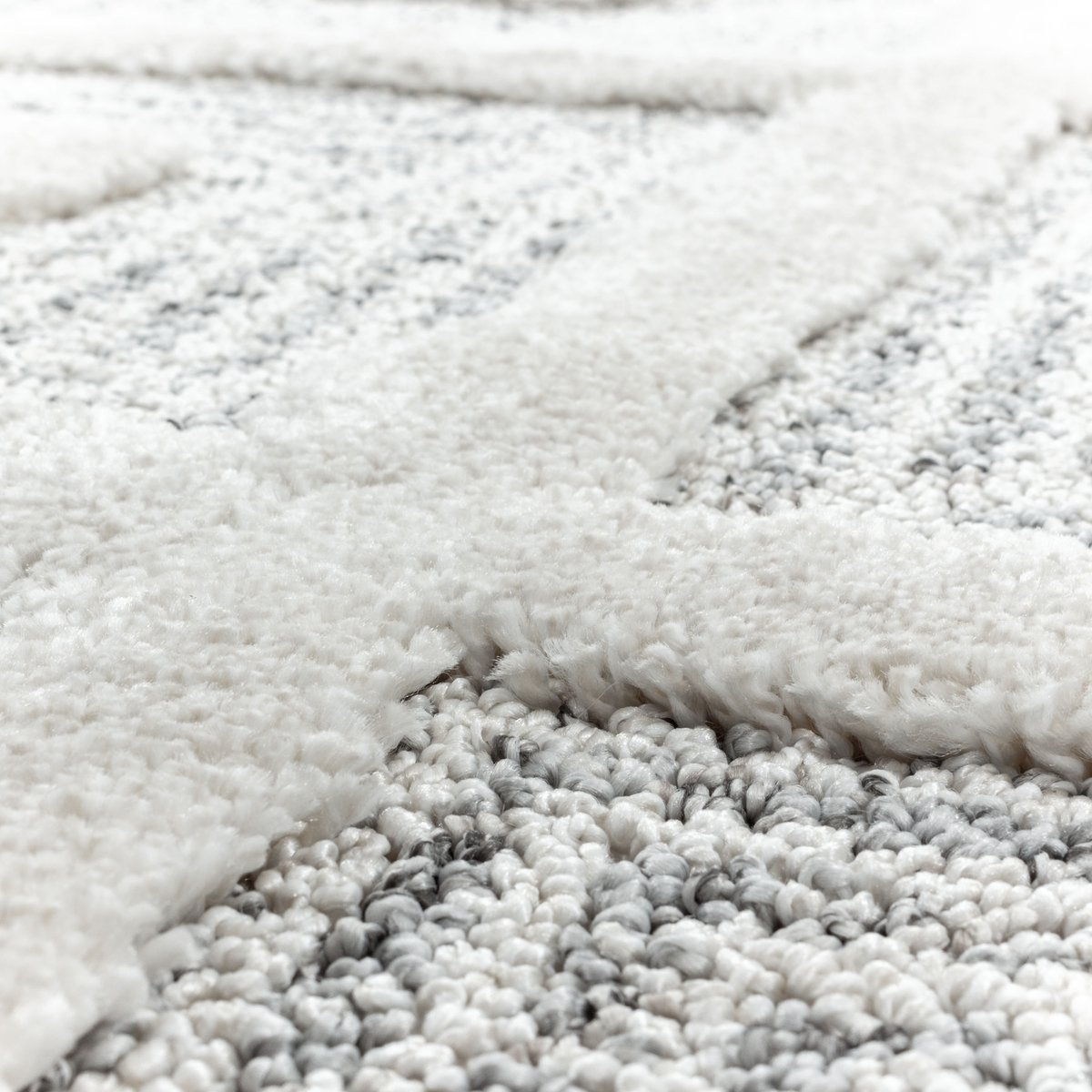 Tapis de salon à losange PISA gris, NAZAR RUGS