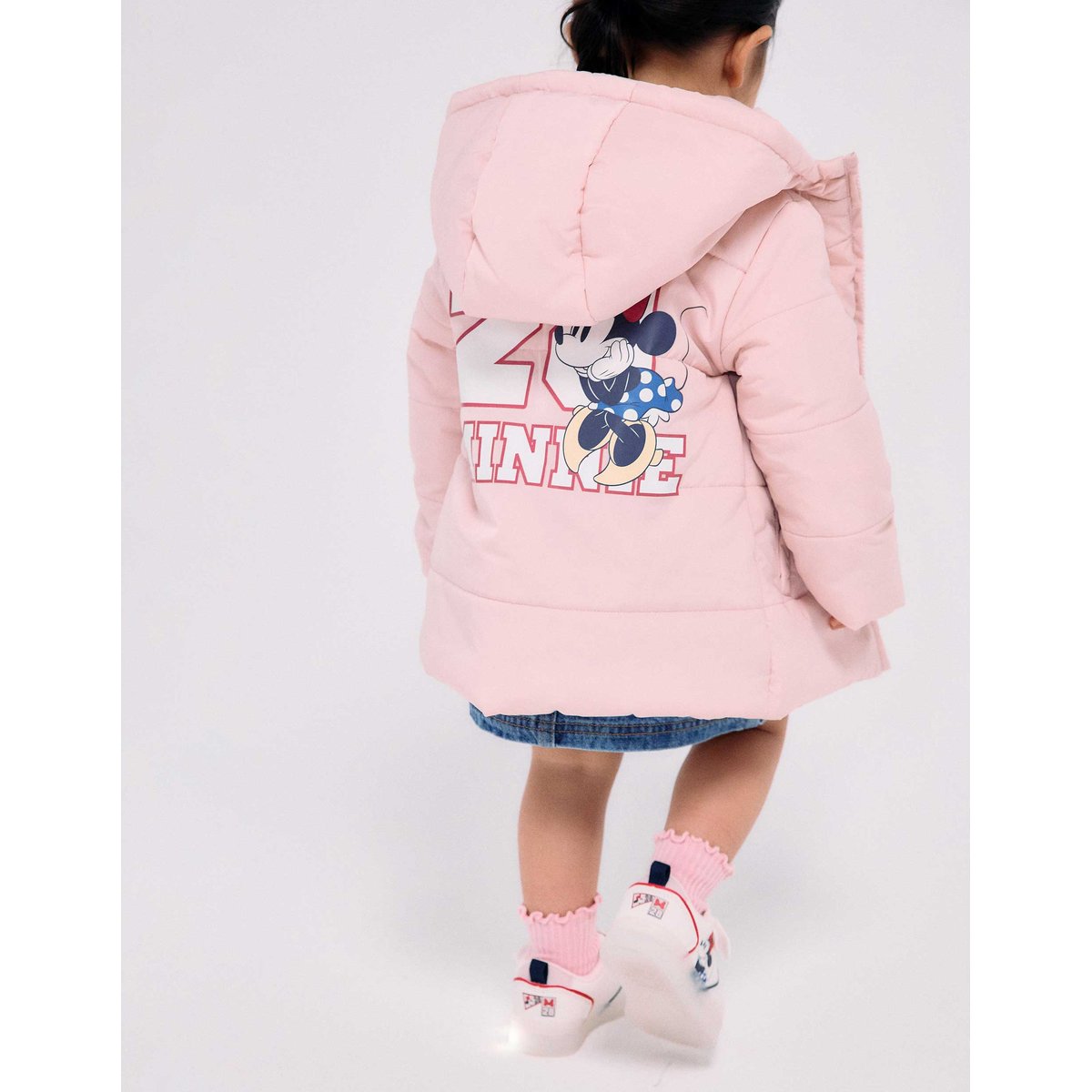 Doudoune à capuche avec imprimé Minnie rose clair, ZIPPY