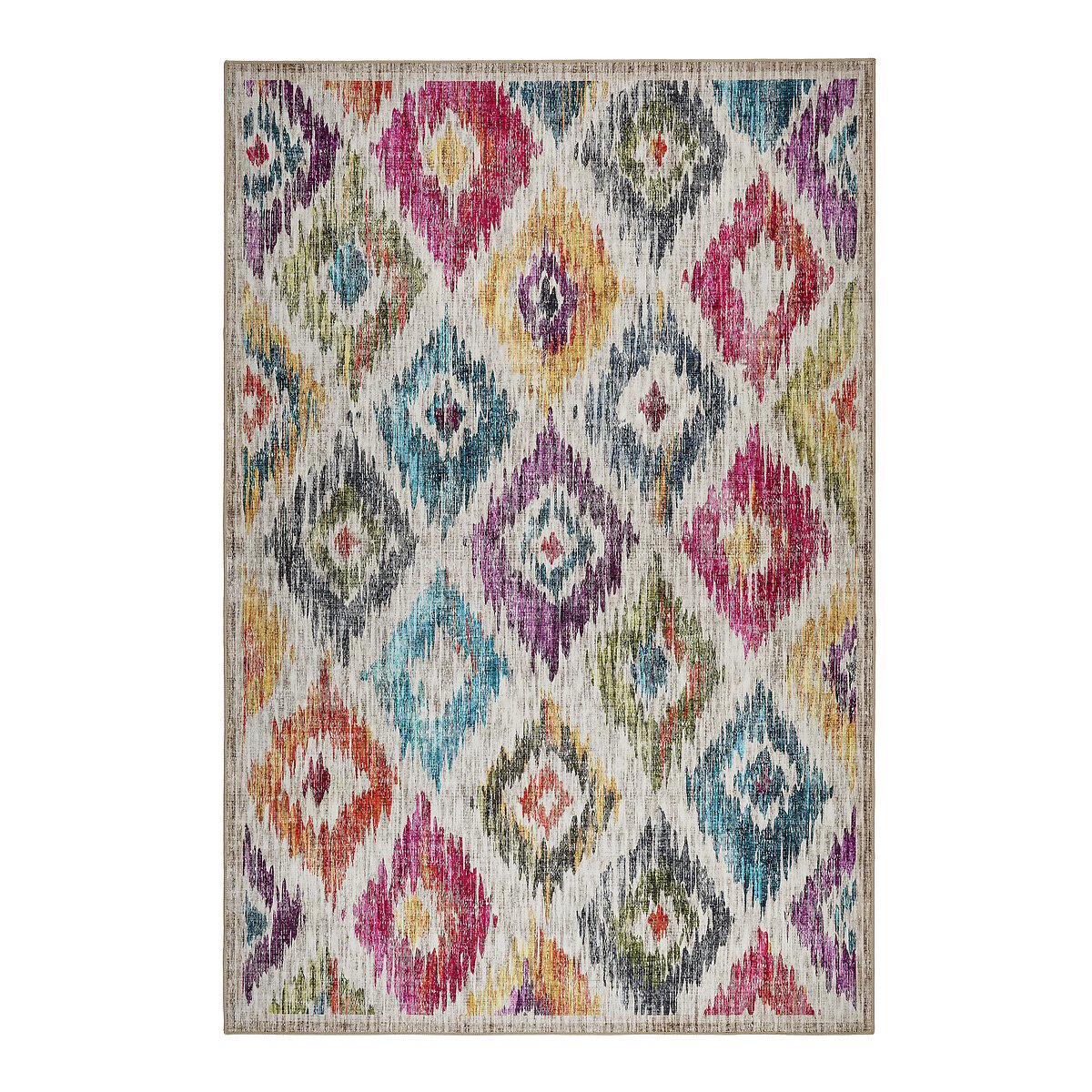 Eco-Washable Painted Ikat Rug multi-coloured, HUG RUG