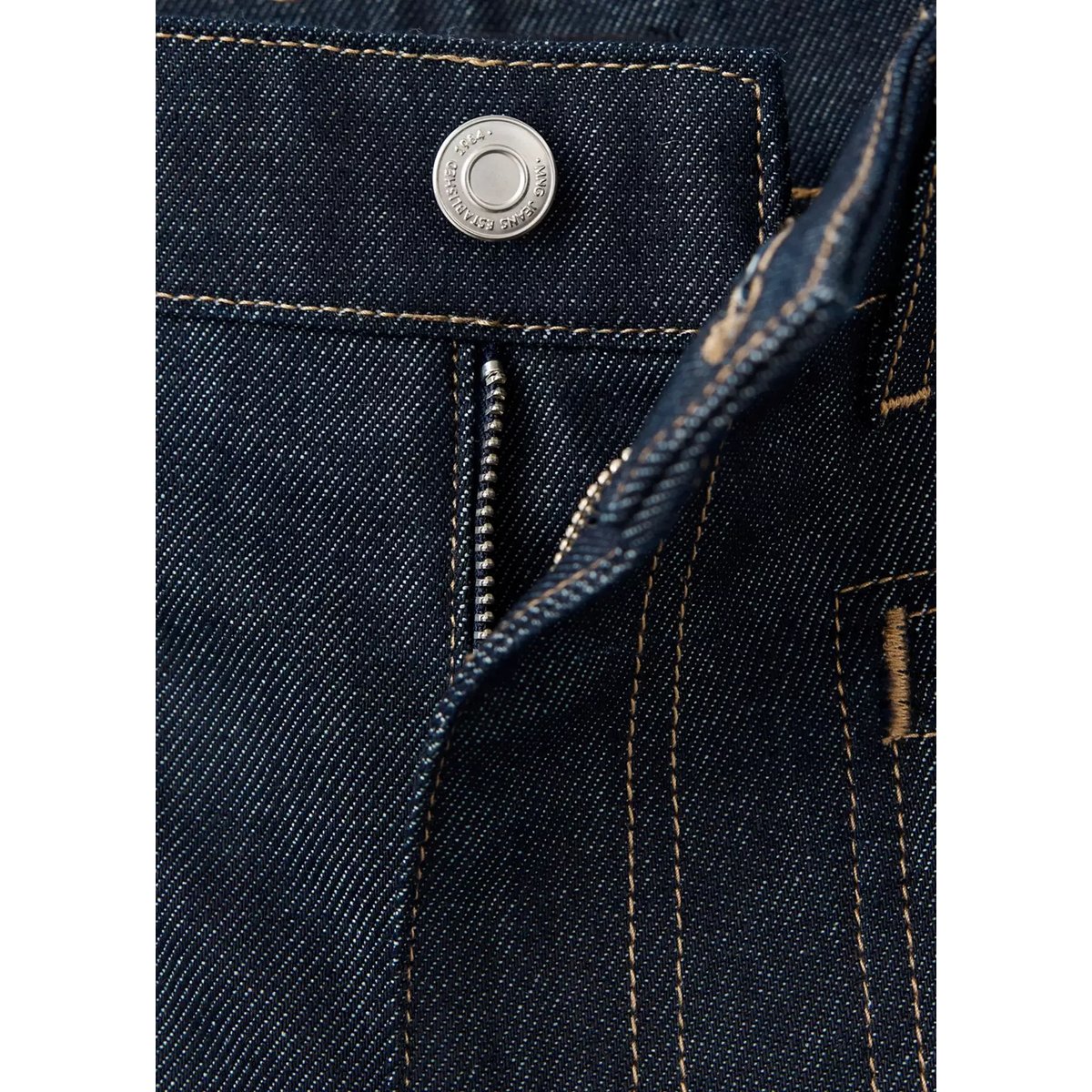 Jean large avec poches bleu, MANGO
