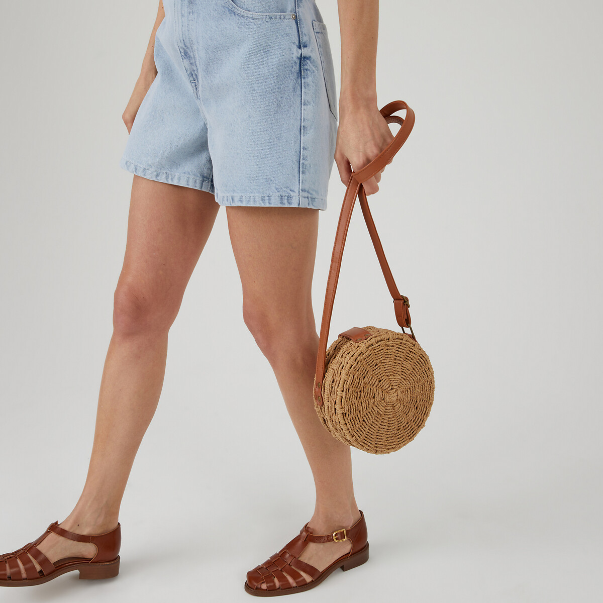 Signatures Solenn Leather Closed Sandals camel, LA REDOUTE COLLECTIONS