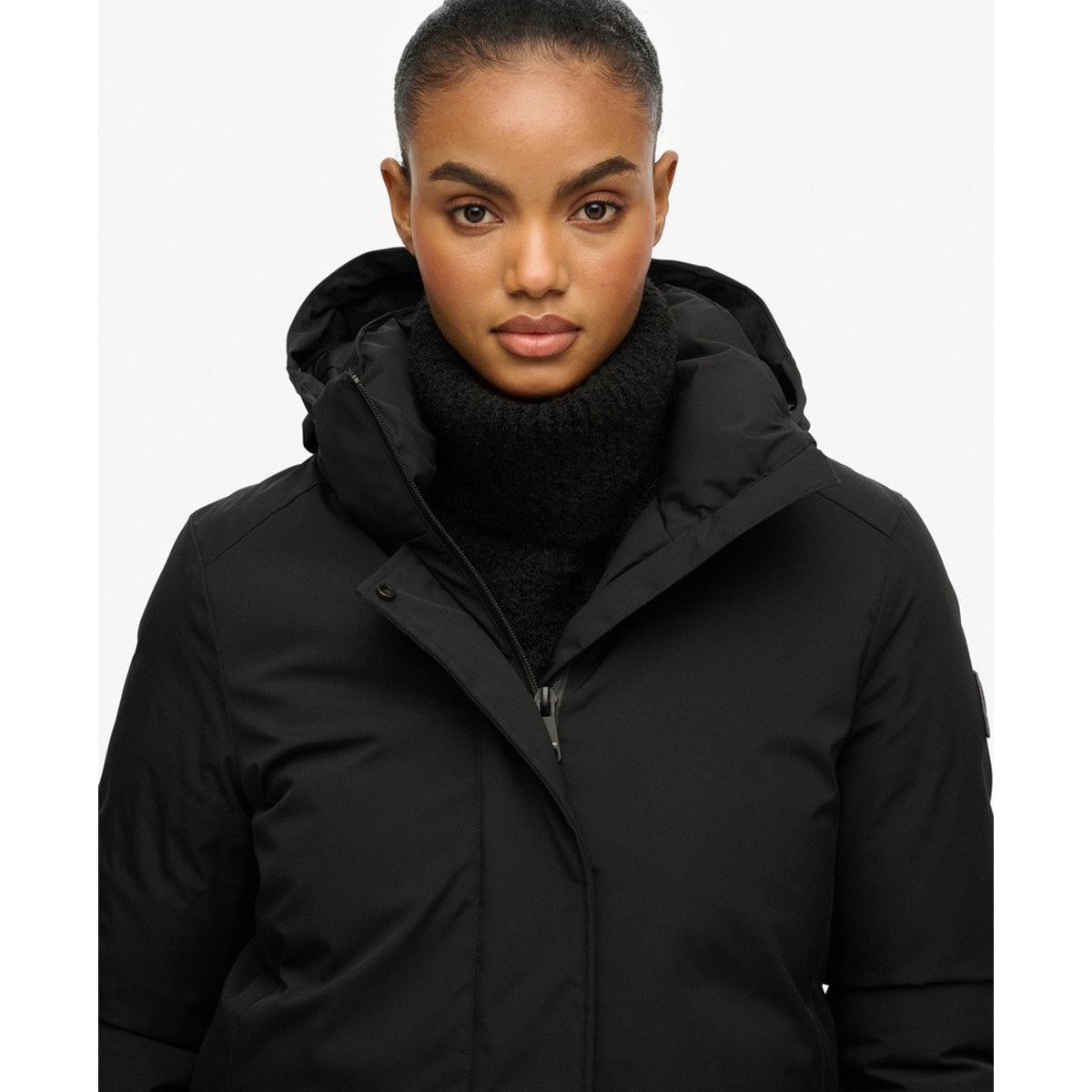 Parka Matelassée City Fishtail noir, SUPERDRY