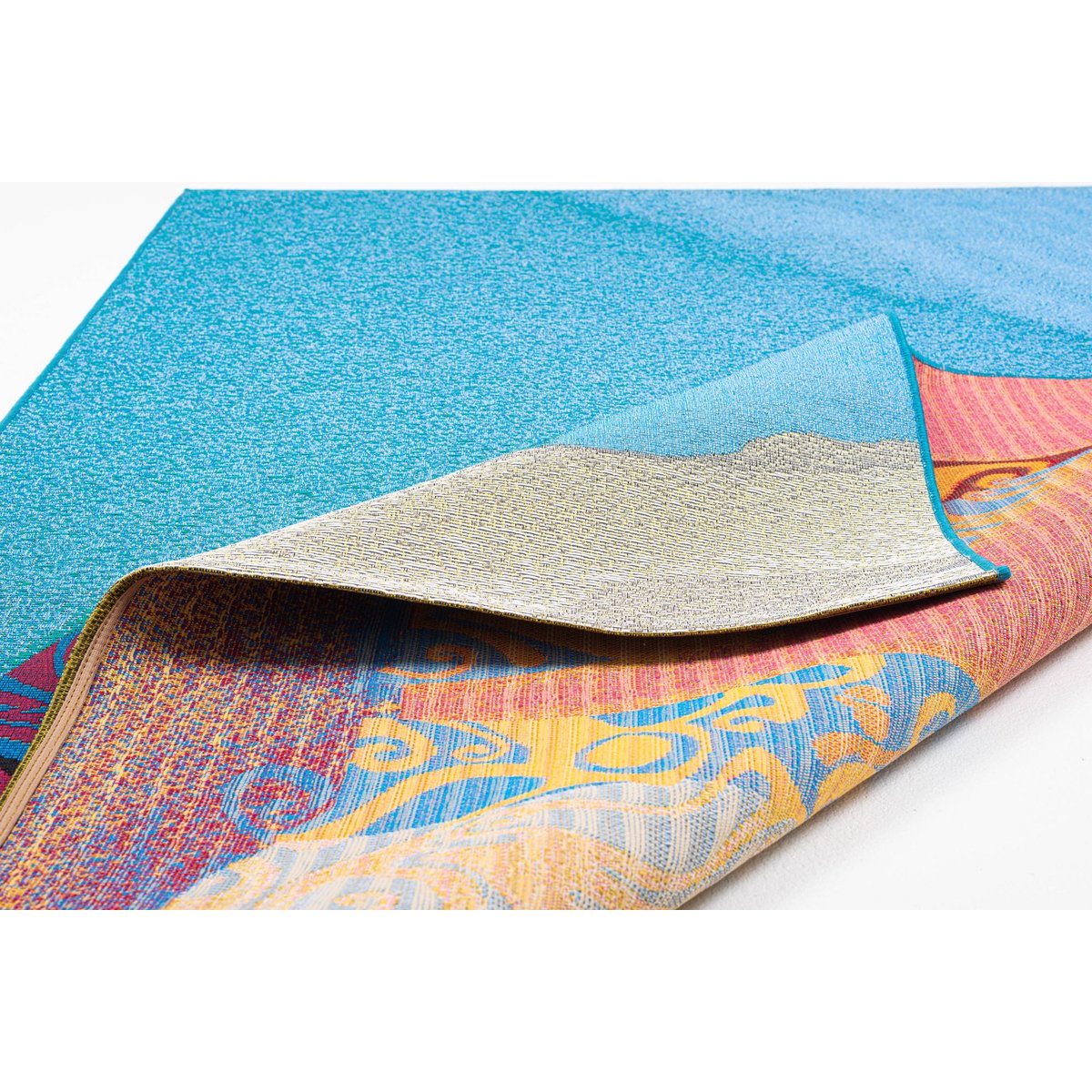 Tapis d'été pour l'intérieur et l'extérieur - RANTUM BEACH bleu multicolore, THEKO