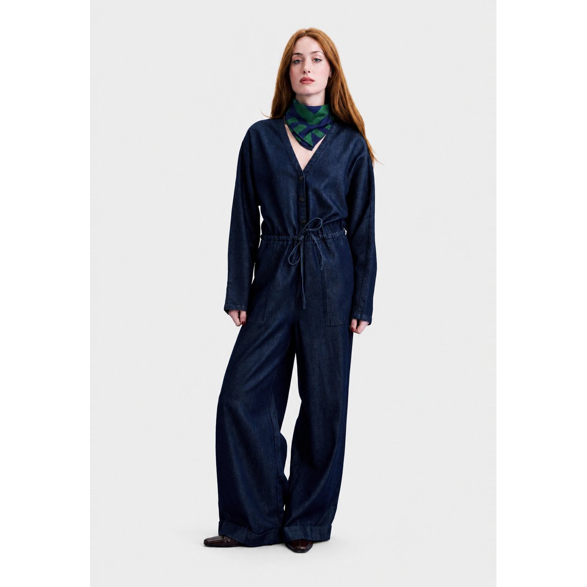 Combi-pantalon Jian en coton JIAN bleu marine, FRNCH