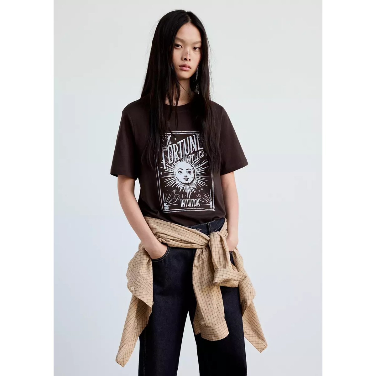 T-shirt en coton imprimé chocolat, MANGO