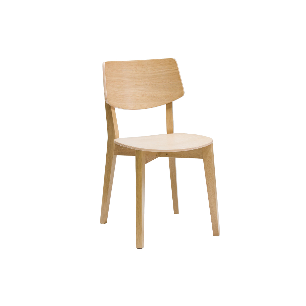 Chaises vintage en bois clair chêne (lot de 2) AVEA chêne clair, MILIBOO