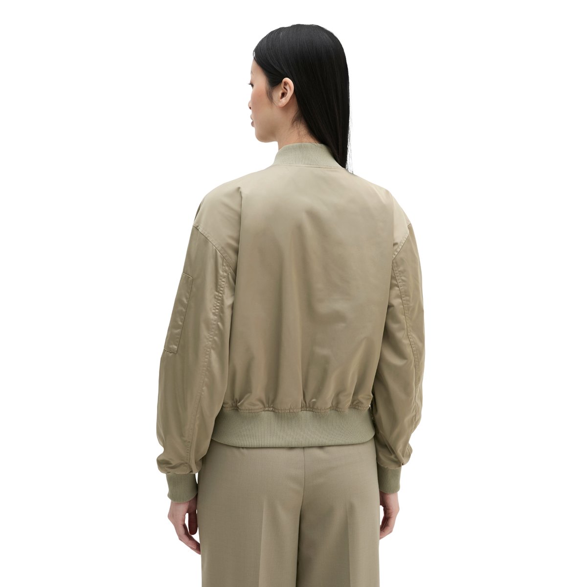 Blouson Travel Collection en sergé de polyester recyclé marron, MARC O'POLO