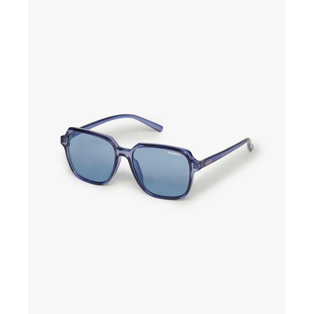 Lunettes de soleil carrées oversize bleu indigo/verres bleus, SUPERDRY