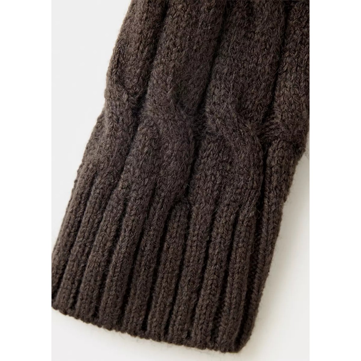 Pull-over torsades col roulé marron, MANGO TEEN