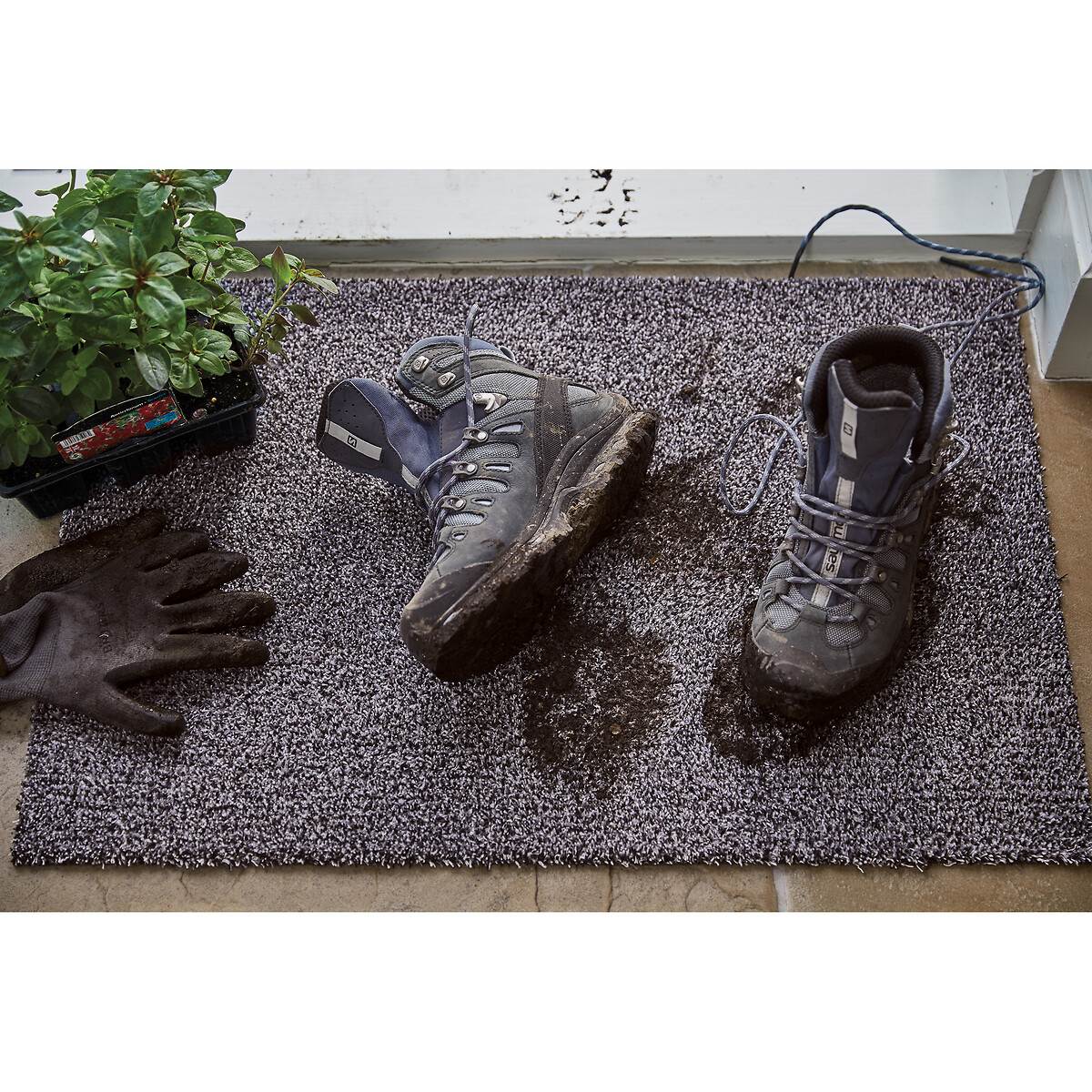 Recycled Cotton Indoor Doormat charcoal, MY MAT