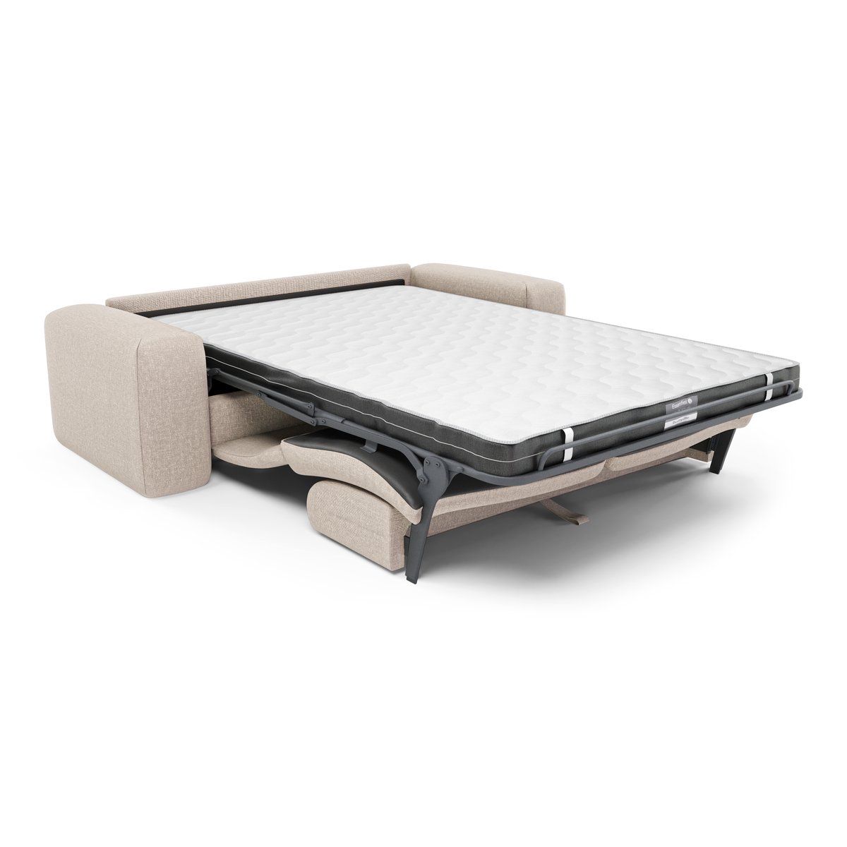 Canapé en tissu tramé MYRA beige, SIA HOME