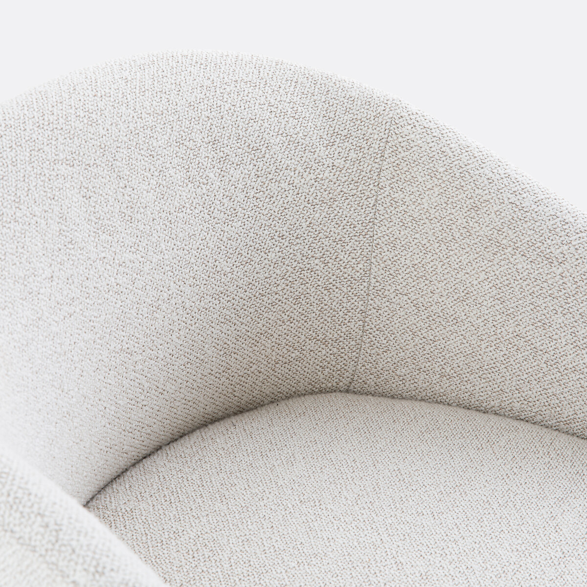 Fauteuil de table en bouclette Beca ecru, LA REDOUTE INTERIEURS