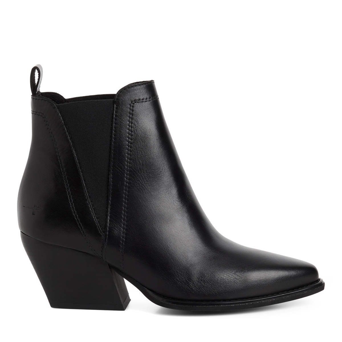 Bottine Chelsea en cuir noir cuir, TAMARIS