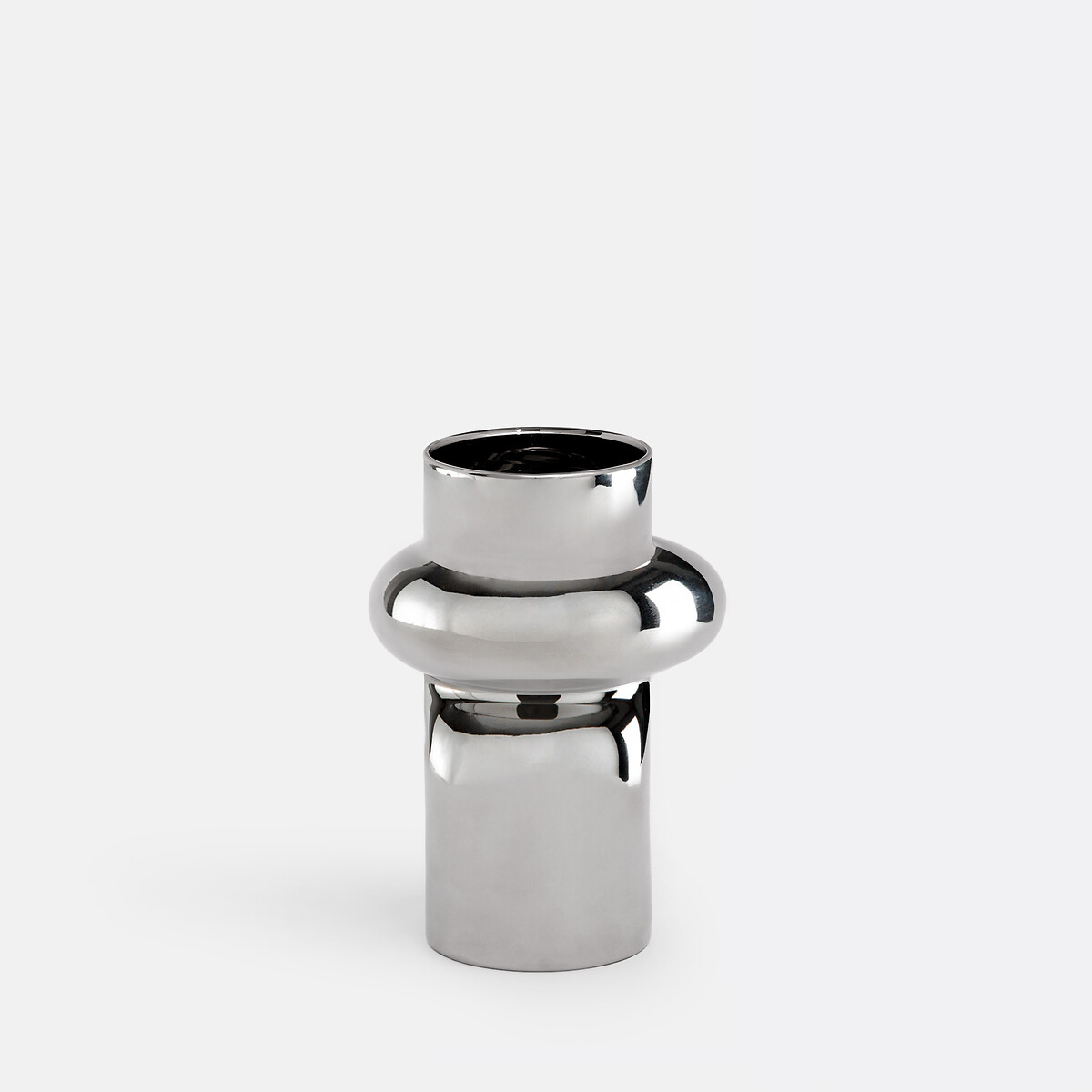 Vase en verre métallisé, hauteur 20 cm, ORLYA chrome, LA REDOUTE INTERIEURS
