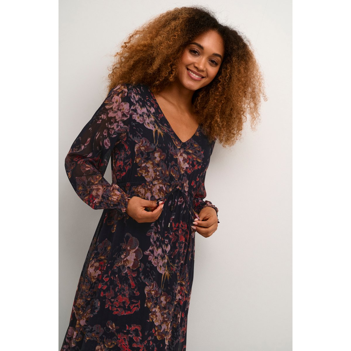Robe rose floral, CREAM