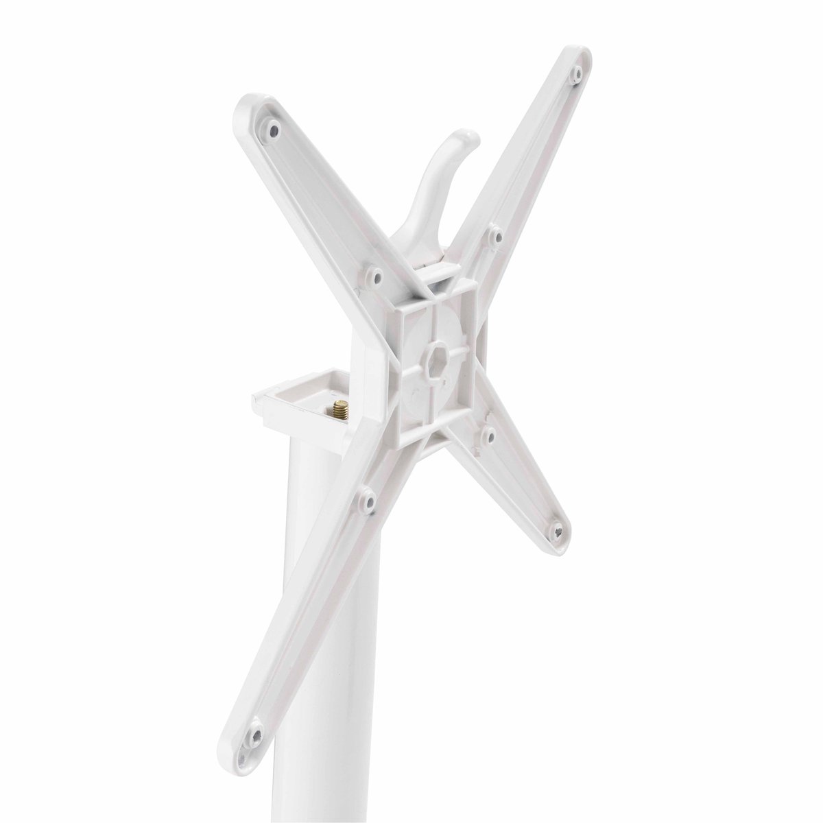 Table haute 60x60 cm inclinable en aluminium et 2 chaises hautes, ALMADA blanc, OVIALA