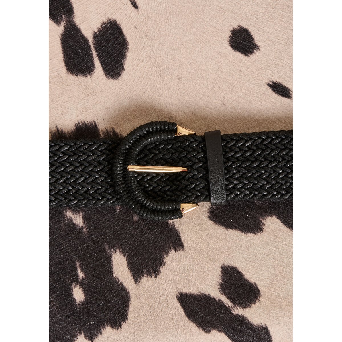 Ceinture large tressée noir, LA FEE MARABOUTEE