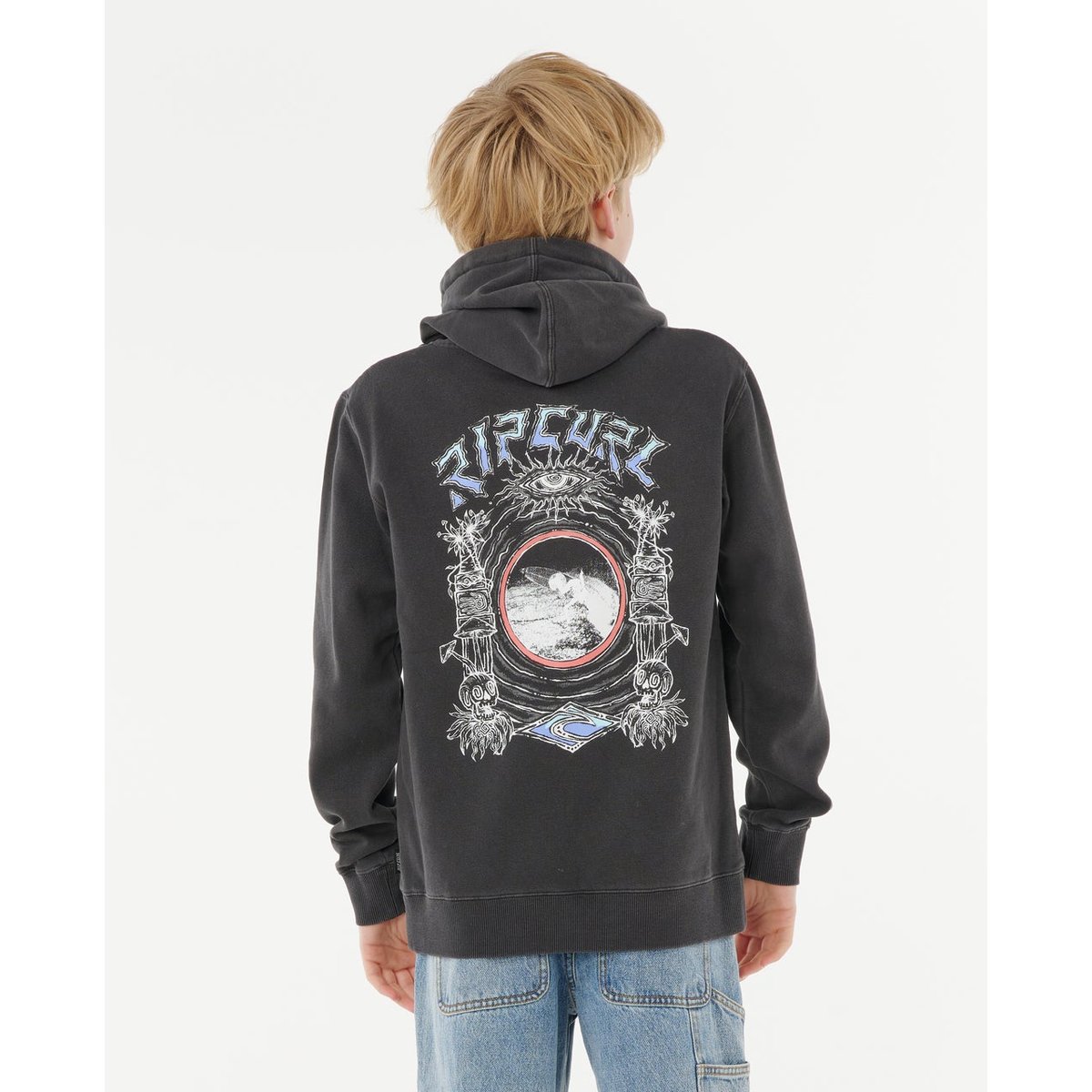 Sweat à capuche TROPIC DAZE washed black, RIP CURL