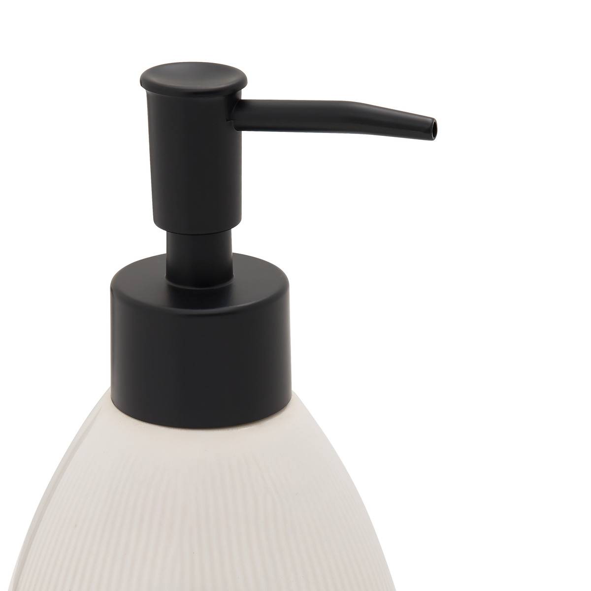 Distributeur de savon strié 850ml blanc, 5FIVE SIMPLY SMART