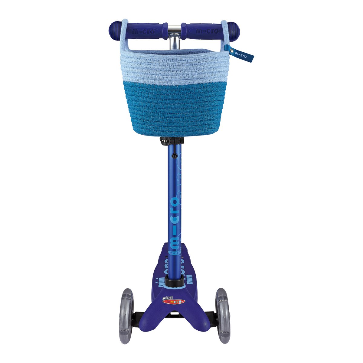 Panier vert pour trottinette bleu, MICRO MOBILITY