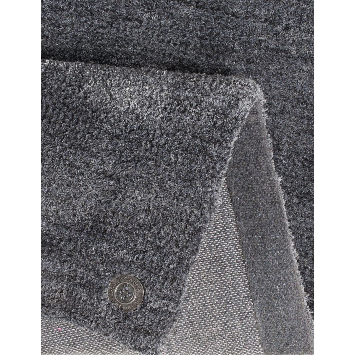 Tapis salon POWDER, shaggy, longs poils, tufté main, 100% polyester anthracite, TOM TAILOR