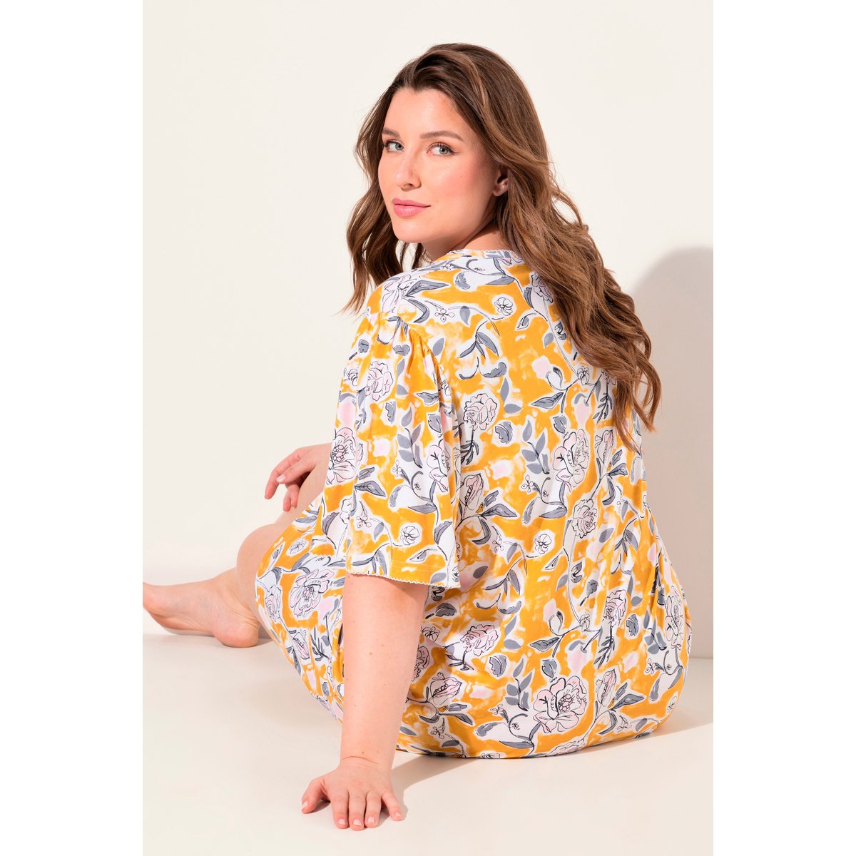 Grands t-shirts pour la nuit, lot de 2 gris béton, ULLA POPKEN