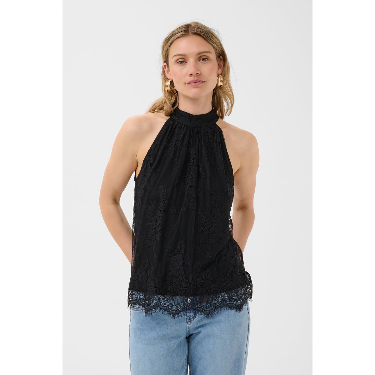 Blouse sans manches noir pitch black, CREAM