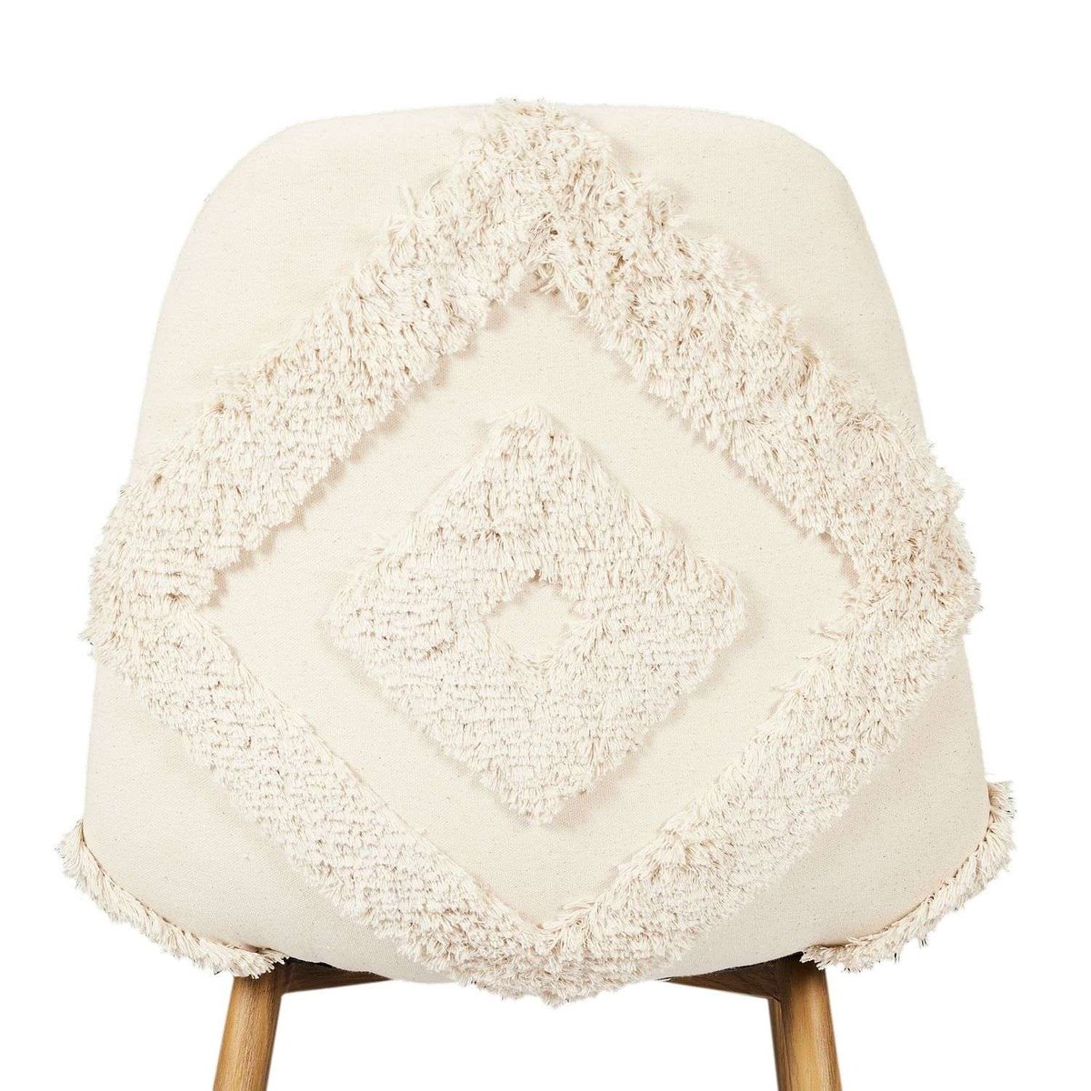 Chaise avec dossier à motifs tuftés FARO beige, THE HOME DECO FACTORY