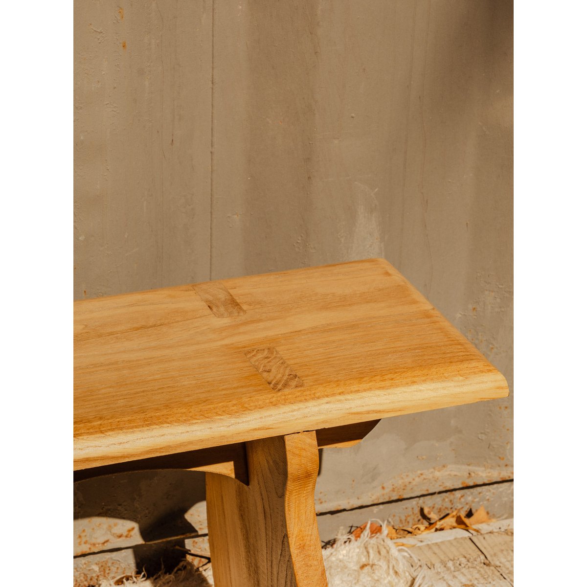 Banc en chêne Antoine N°498 - Bon état bois clair, DEBONGOUT