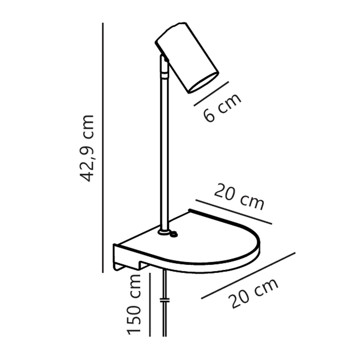 Applique et lampe de chevet spot orientable en métal, CODY blanc, NORDLUX