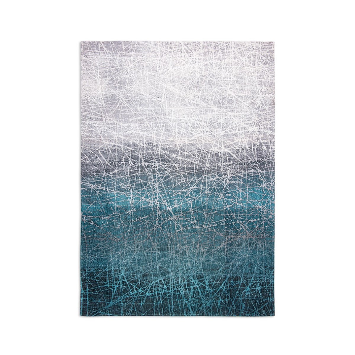 Tapis salon et chambre design coton POLAR bleu, NOVATREND