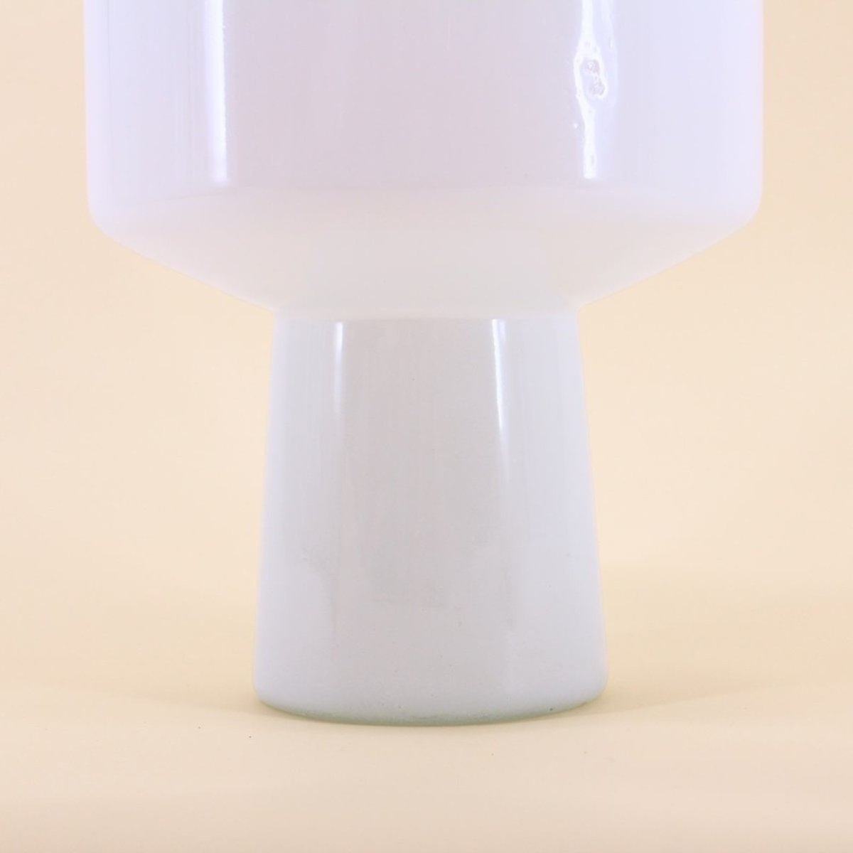 Vase géométrique en verre, H27cm blanc, DECOSTAR