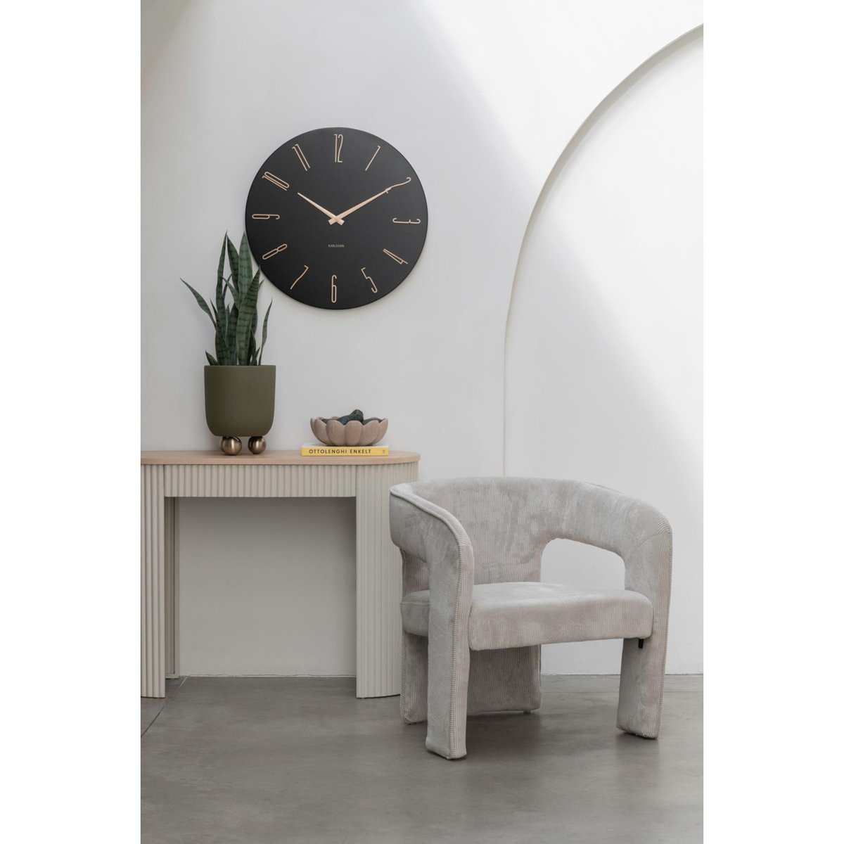 Horloge Murale Métal ESMERADO LARGE noir, KARLSSON