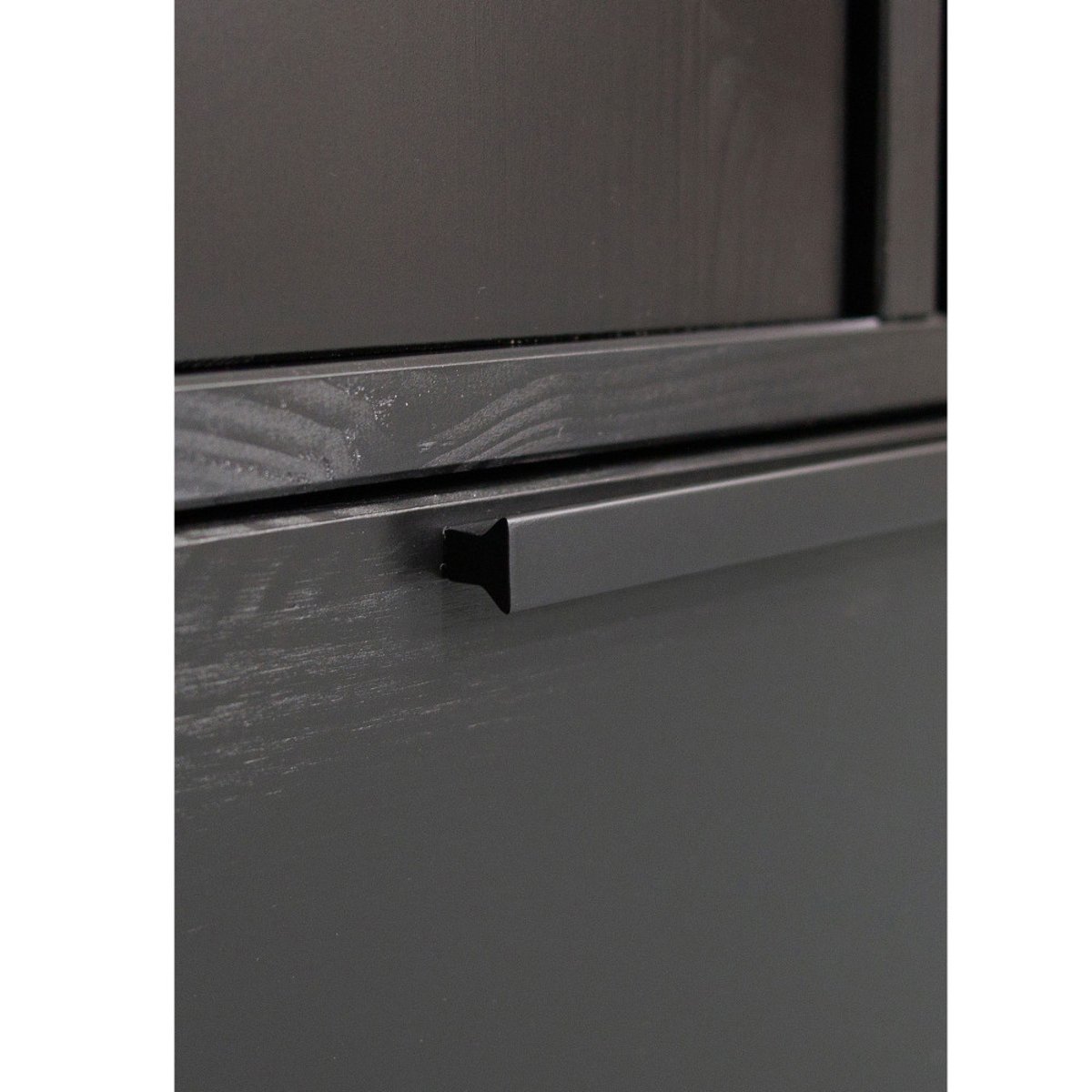 Armoire 2 portes et 1 tiroir en pin ADAM noir, WOOOD